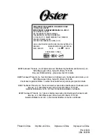 Preview for 32 page of Oster 6325 Instruction Manual