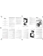 Предварительный просмотр 1 страницы Oster 6594 User Manual