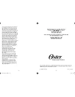 Preview for 10 page of Oster 76076 Instruction Manual