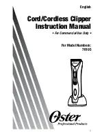 Oster 76105 Instruction Manual preview