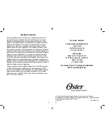 Preview for 31 page of Oster 76110 Instruction Manual