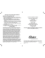 Preview for 67 page of Oster 76110 Instruction Manual