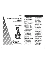 Preview for 73 page of Oster 76110 Instruction Manual
