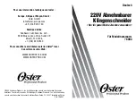 Preview for 9 page of Oster 78004 User Manual