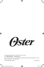 Предварительный просмотр 15 страницы Oster 923155 / NWL0001316233 Instruction Manual