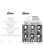 Oster BLENDERS User Manual предпросмотр