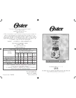 Preview for 1 page of Oster BLSTUS Instruction Manual