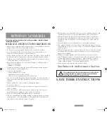 Preview for 2 page of Oster BLSTVB-071 User Manual