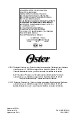 Предварительный просмотр 31 страницы Oster BRLY07-G00 Instruction Manual