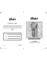 Предварительный просмотр 1 страницы Oster BVSTCG77B-049 Instruction Manual