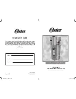 Preview for 1 page of Oster BVSTCG77B-049 Instruction Manual