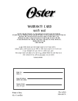 Предварительный просмотр 22 страницы Oster BVSTHT6505 Instruction Manual