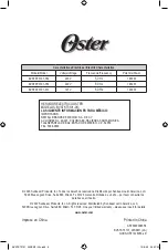 Preview for 12 page of Oster BVSTKT3101 Series Instruction Manual