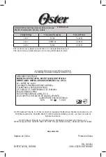 Preview for 16 page of Oster BVSTKT3255B Instruction Manual