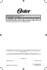 Предварительный просмотр 16 страницы Oster BVSTKT4510B Instruction Manual