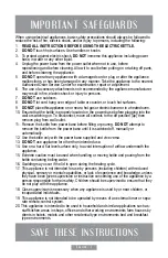 Предварительный просмотр 8 страницы Oster BVSTKT672 Instruction Manual
