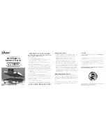 Предварительный просмотр 1 страницы Oster CG120 Use And Care Manual