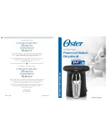 Oster Chill & Filter Powered Water Dispenser Instruction Manual предпросмотр