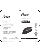 Oster CKSTCG20K Series User Manual предпросмотр