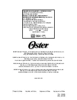 Предварительный просмотр 26 страницы Oster CKSTCG3005 Instruction Manual
