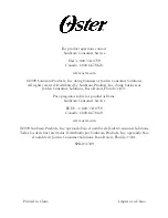 Preview for 8 page of Oster CKSTWTLS00 User Manual