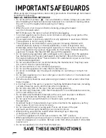 Предварительный просмотр 2 страницы Oster CounterForms 6292 User Manual