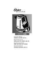 Oster Designer 3206 Instruction Manual preview