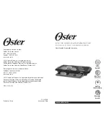 Oster Electric with Warming Tray User Manual preview