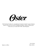 Preview for 21 page of Oster FPSTBW8055 Instruction Booklet