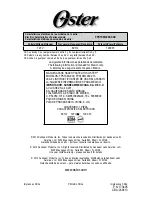 Preview for 29 page of Oster FPSTCML900 Instruction Manual