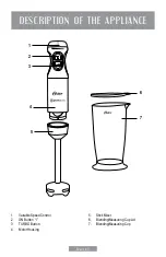 Предварительный просмотр 9 страницы Oster FPSTHB5102B Instruction Manual