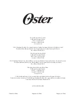 Preview for 9 page of Oster FPSTHM2578 User Manual