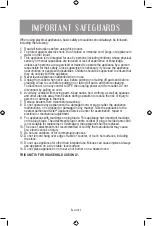 Предварительный просмотр 8 страницы Oster FPSTHM3532 Instruction Manual