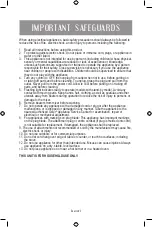 Preview for 9 page of Oster FPSTHM360B Instruction Manual