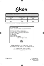 Preview for 16 page of Oster FPSTHM360B Instruction Manual