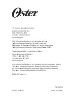 Предварительный просмотр 26 страницы Oster FPSTJE3157 SERIES User Manual