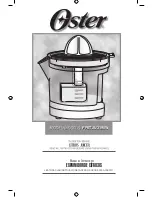 Preview for 1 page of Oster FPSTJU3190W Instruction Manual