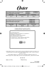 Preview for 20 page of Oster GCSTBS6001 Instruction Manual