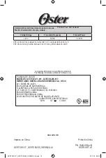 Preview for 20 page of Oster GCSTCB-200-013 Instruction Manual