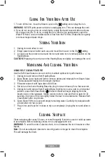 Preview for 19 page of Oster GCSTCC3000 Instruction Manual