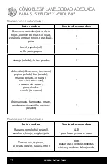 Предварительный просмотр 22 страницы Oster JusSimple User Manual