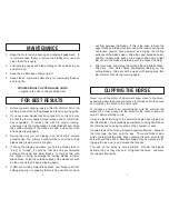 Предварительный просмотр 5 страницы Oster Large Animal Clipper & Electric ShearingHandpiece Instruction Manual