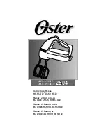 Preview for 1 page of Oster MIXMASTER 2504 Instruction Manual