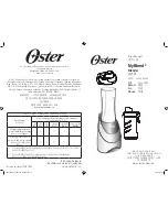 Oster MyBlend User Manual предпросмотр