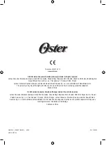 Предварительный просмотр 15 страницы Oster OBL233X Manual