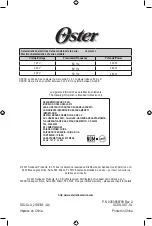 Preview for 24 page of Oster OD20 Instruction Manual