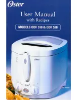 Oster ODF 510 User Manual With Recipes предпросмотр