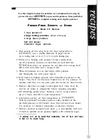 Preview for 29 page of Oster ODF 510 User Manual With Recipes