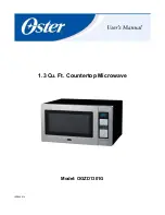 Preview for 1 page of Oster OGZD1301G User Manual