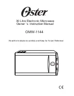 Предварительный просмотр 1 страницы Oster OMW-1144 Owner'S Instruction Manual